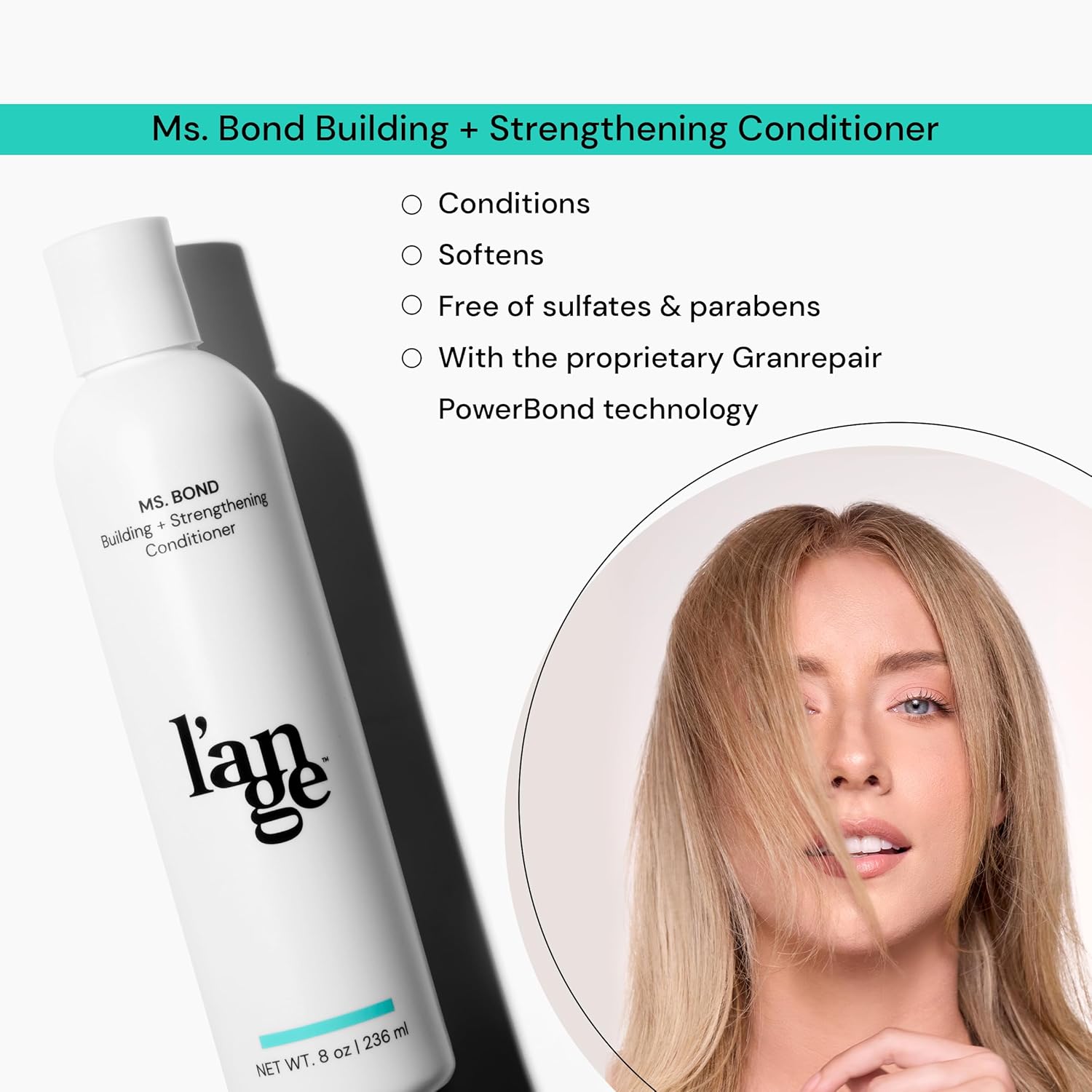 L'ANGE HAIR Ms. Bond Building + Strengthening Conditioner (8 fl oz Bottle) - View 2