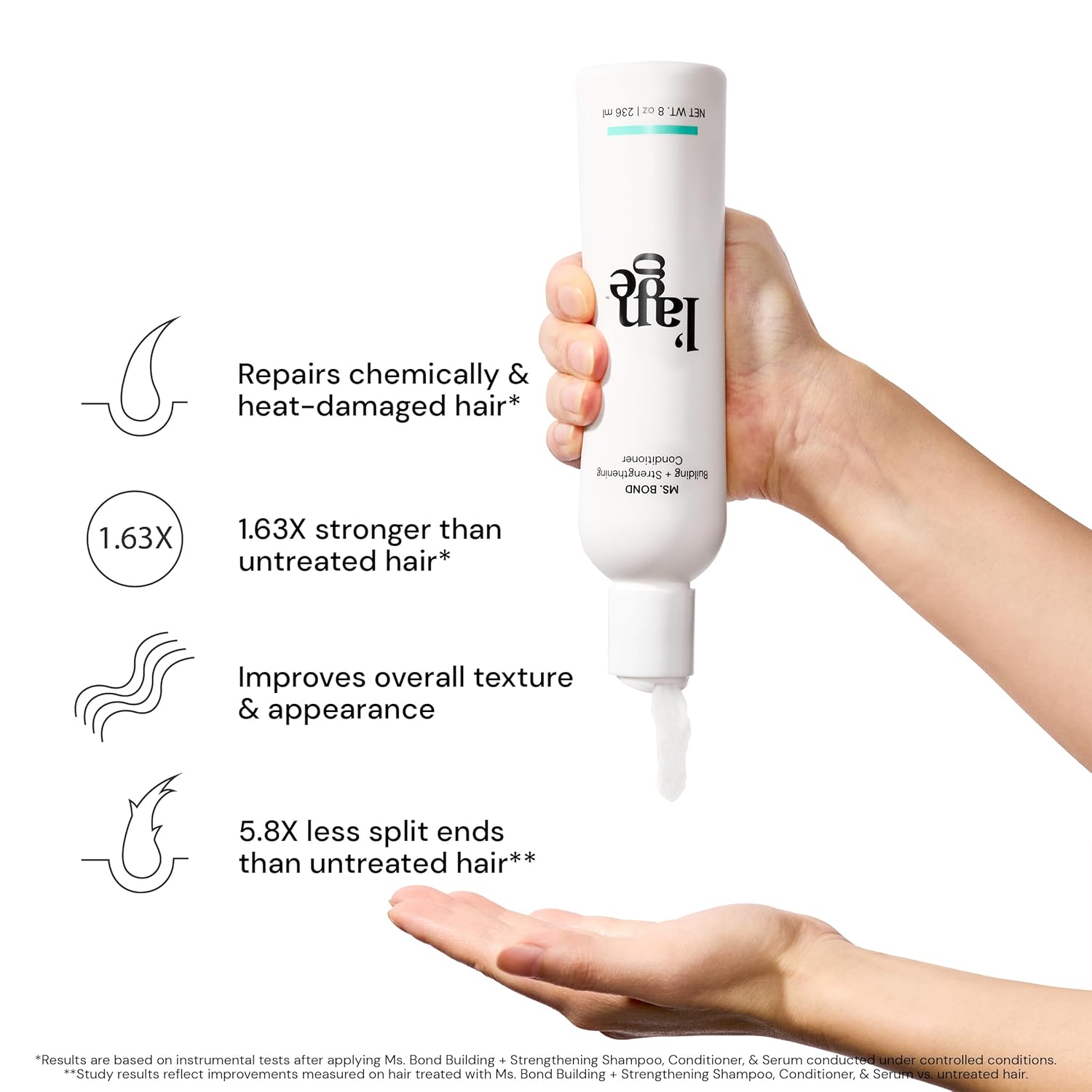 L'ANGE HAIR Ms. Bond Building + Strengthening Conditioner (8 fl oz Bottle) - View 3