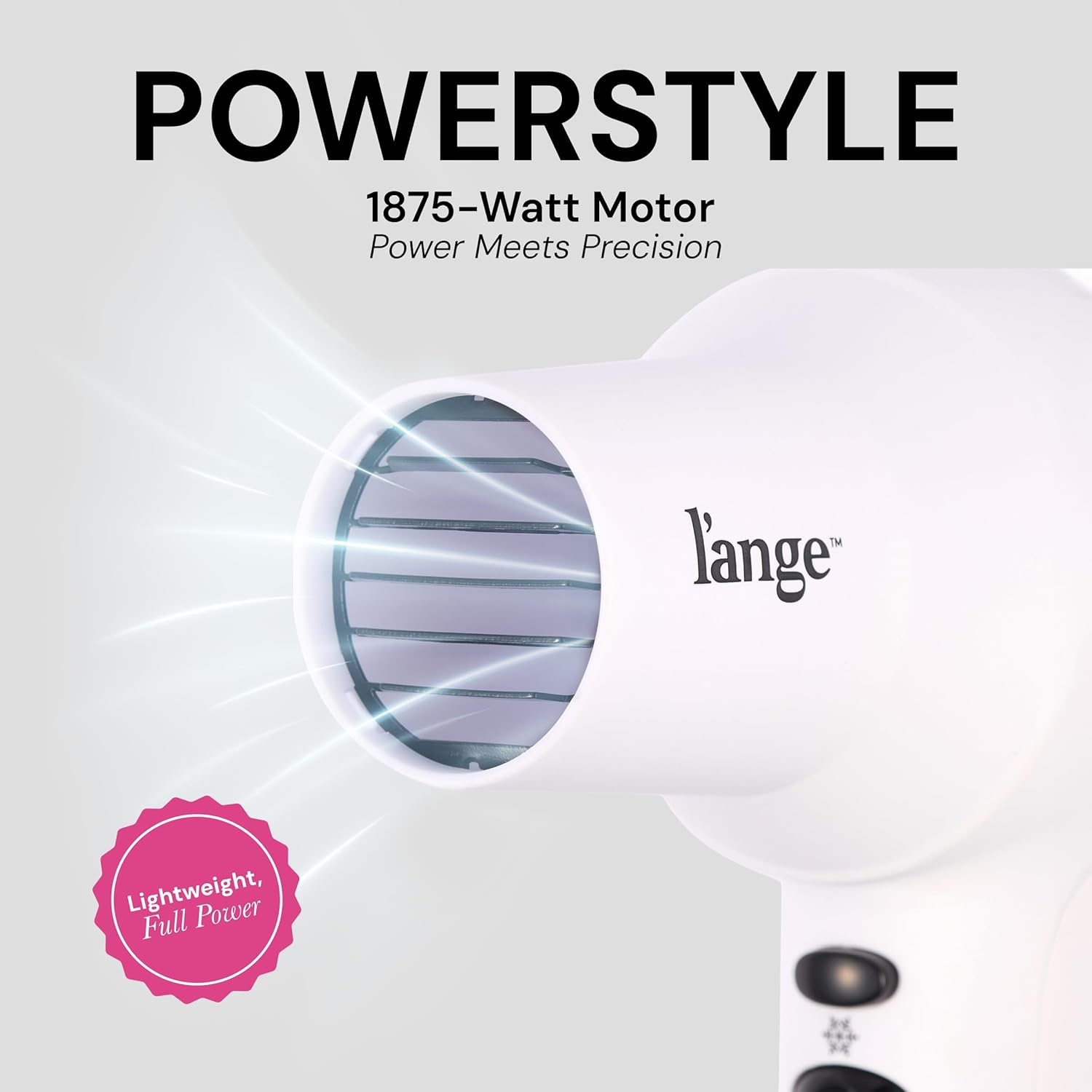 L'ANGE HAIR PowerStyle Turbo Ionic Hair Dryer (White) - View 4