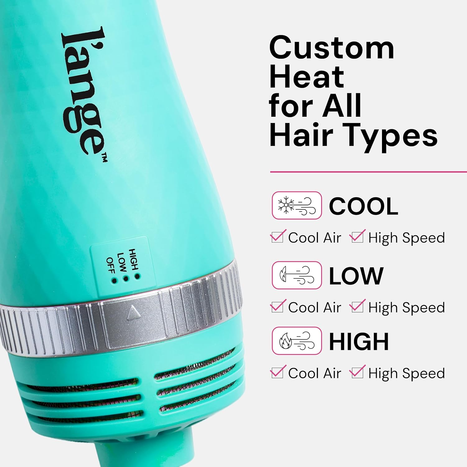 L'ANGE HAIR VolumeBoost 60mm 2-in-1 Ceramic Volumizing Brush Dryer (Blue) - View 3