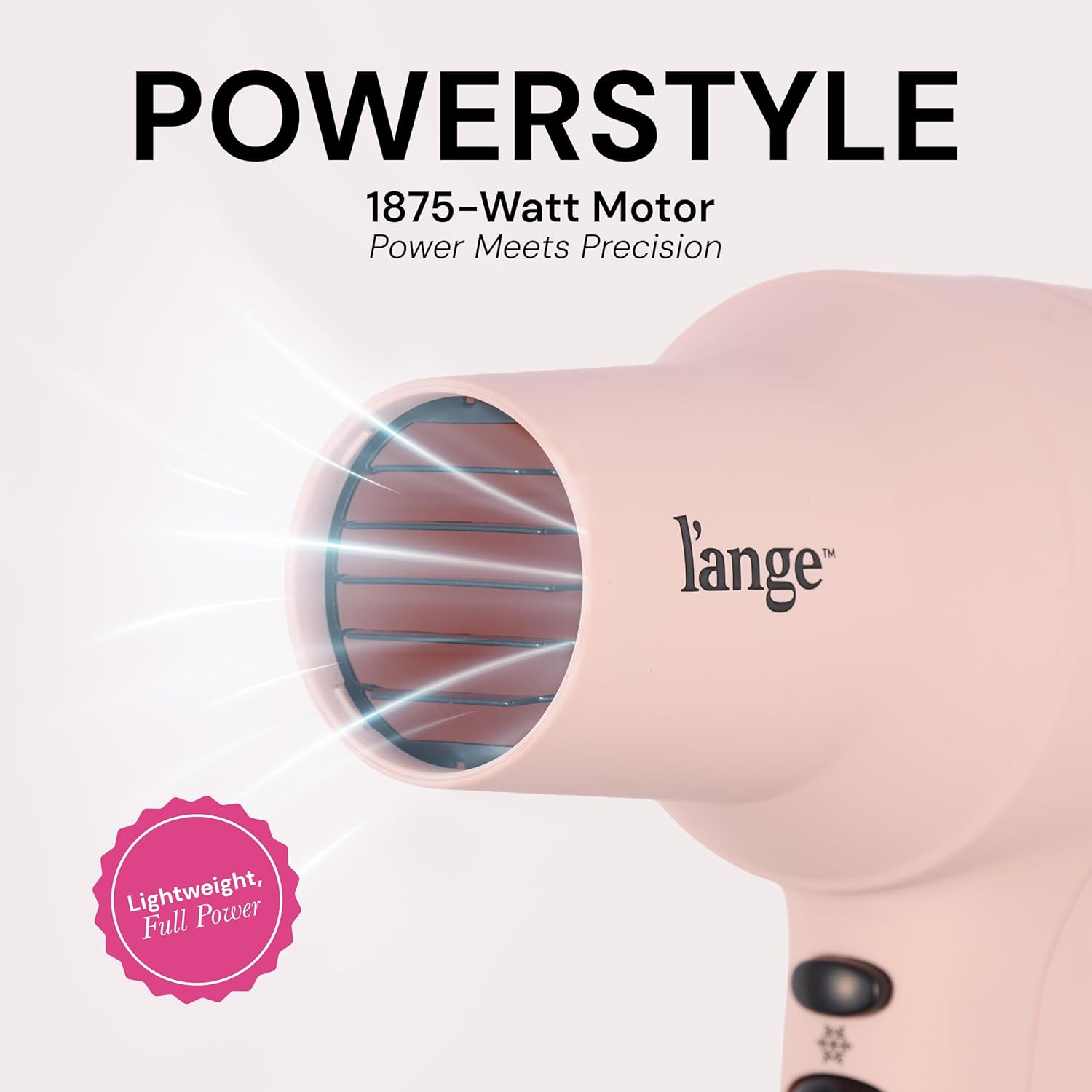 L'ANGE HAIR PowerStyle Turbo Ionic Hair Dryer (Blush) - View 4