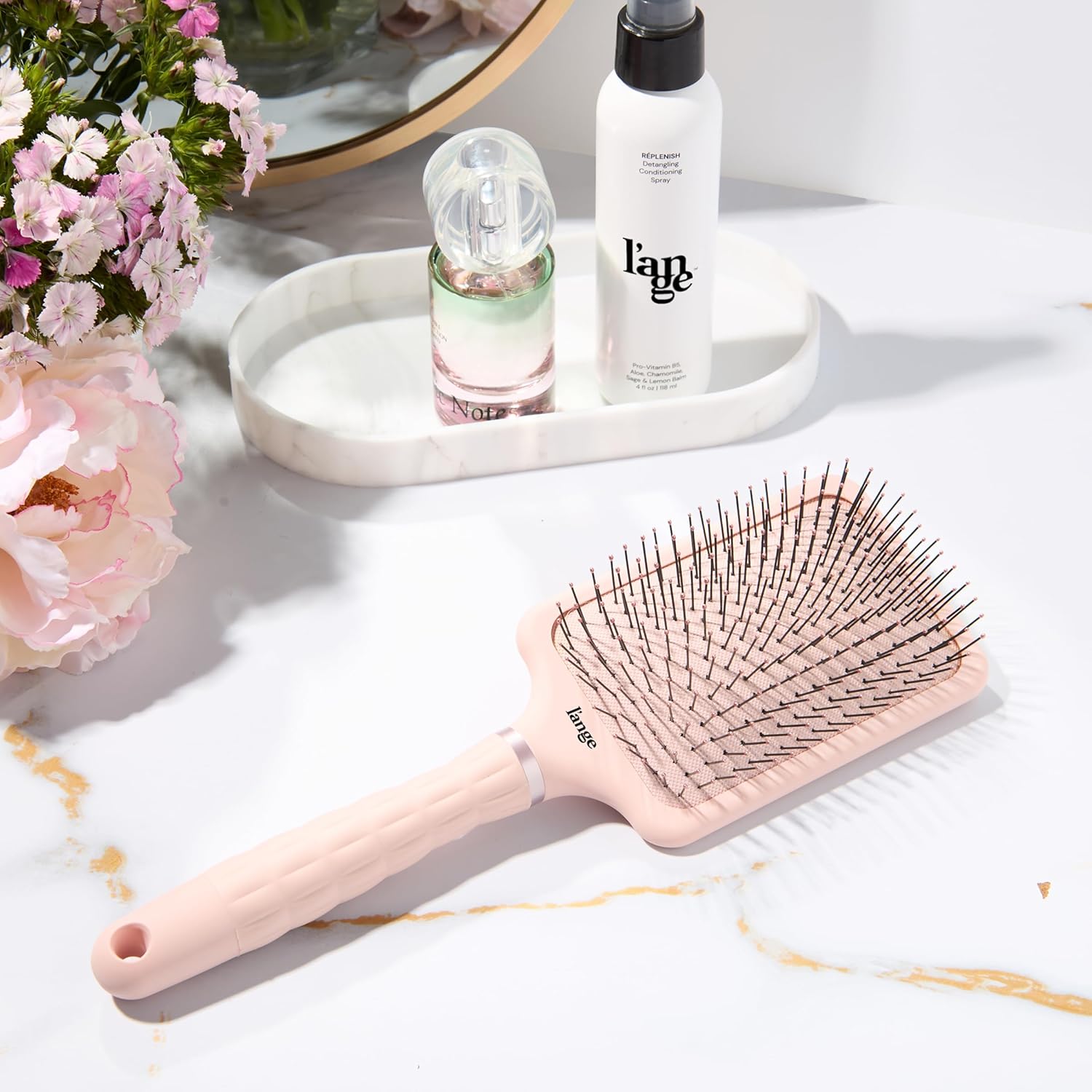 L'ANGE HAIR Detangling Paddle Brush (Blush) - View 5