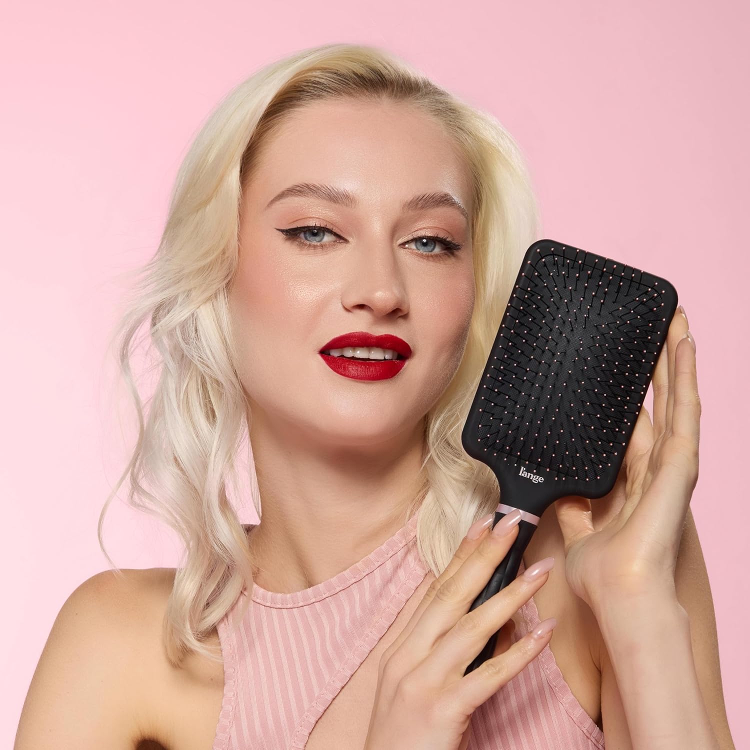 L'ANGE HAIR Detangling Paddle Brush (Black) - View 3