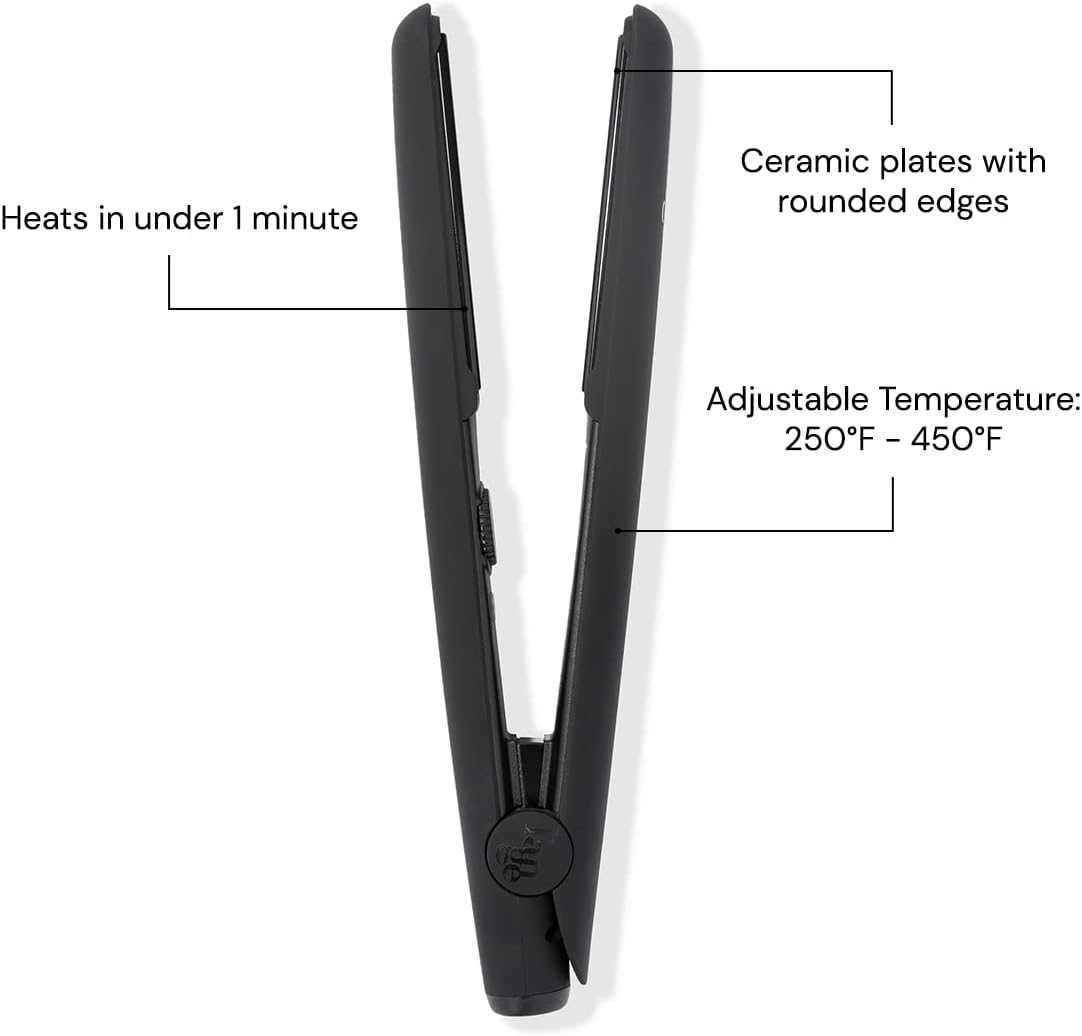 L'ANGE HAIR Le Ceramique 1-Pass Flat Iron Hair Straightener (Black) - View 3