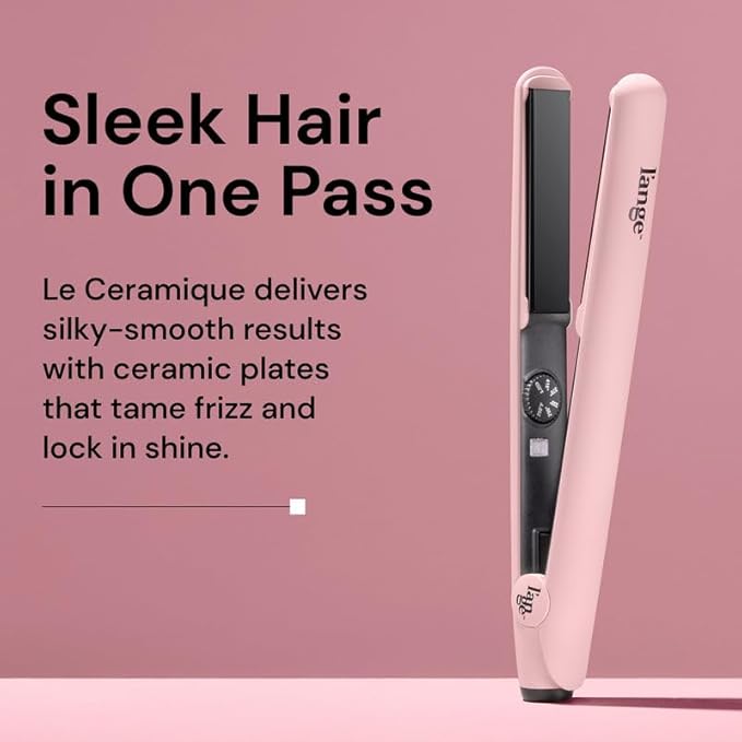 L'ANGE HAIR Le Ceramique 1-Pass Flat Iron Hair Straightener (Blush) - View 3
